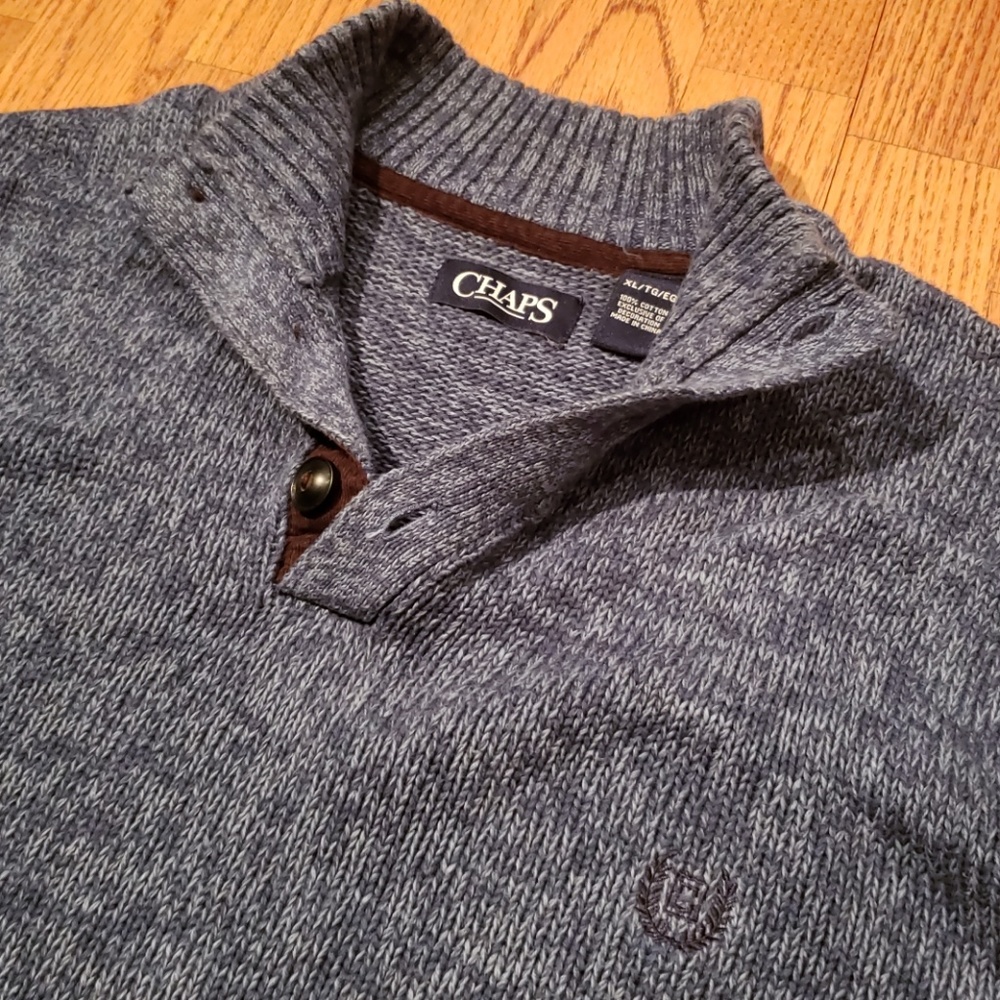 Chaps by Ralph Lauren Blue Sweater XL